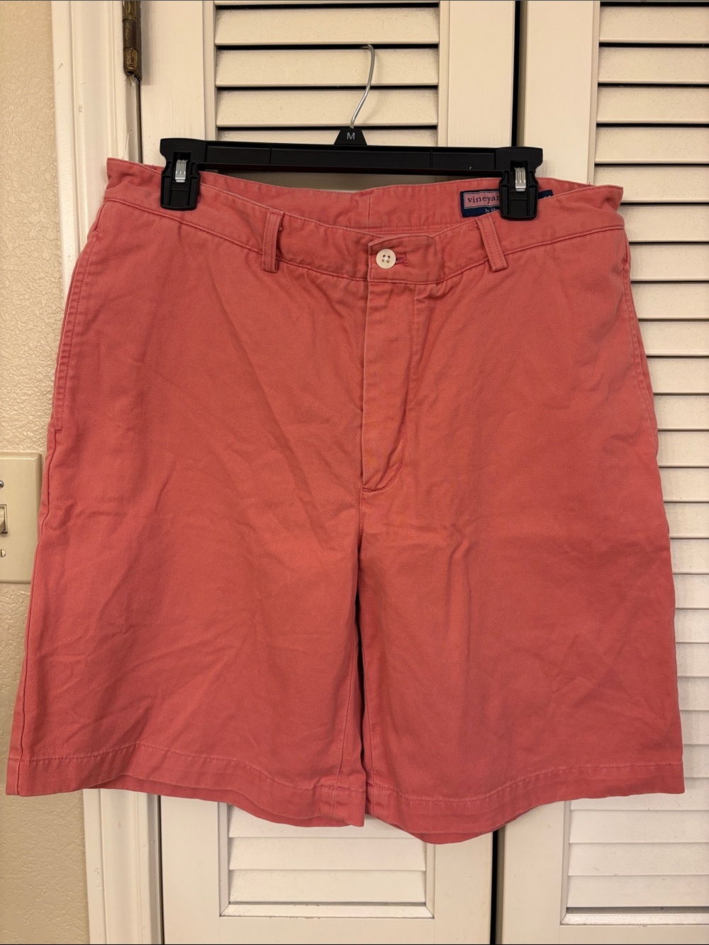 Vineyard Vines Coral-Red Flat Front Men's Shorts